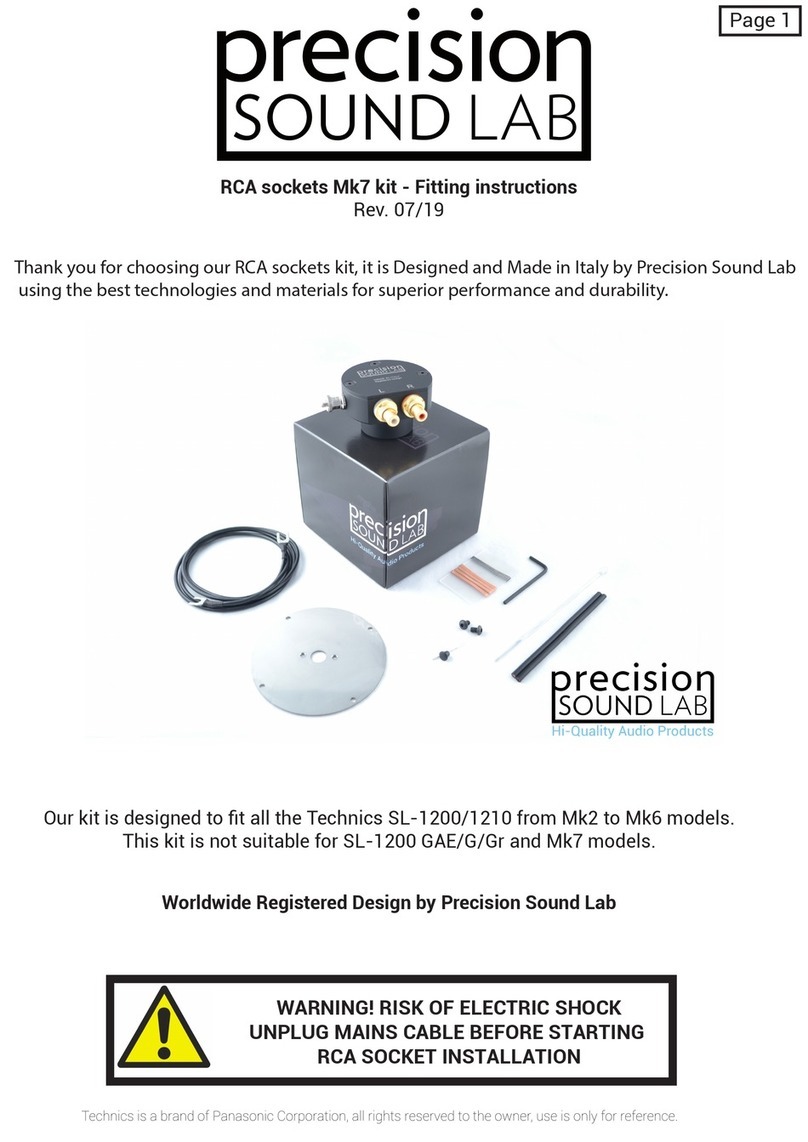 Precision Sound Lab RCA socket Mk7 Fitting instructions