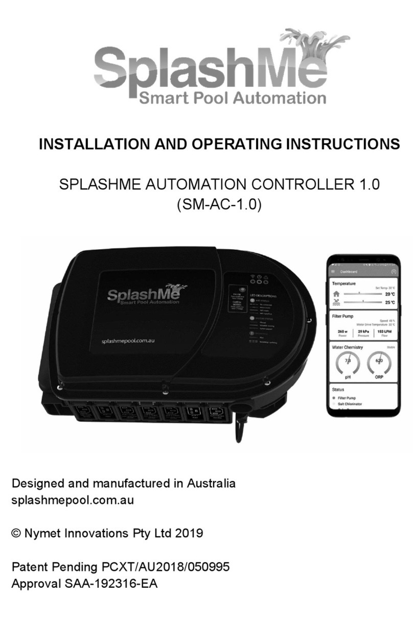 Splashme SM-AC-1.0 Installation and operating instructions