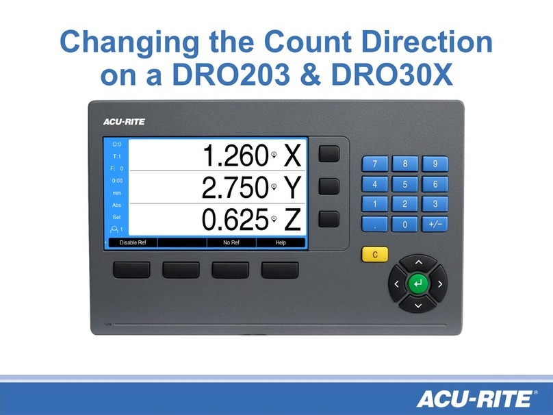 ACU-RITE DRO30 Series User manual