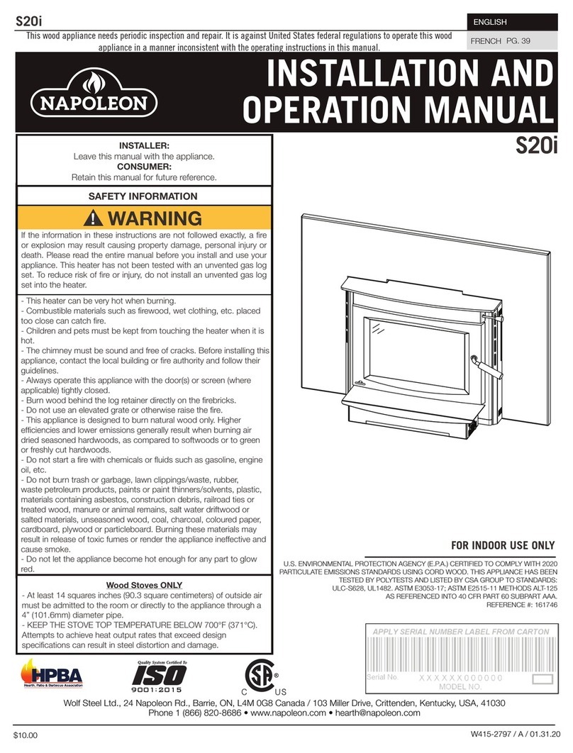 Napoleon S20i User manual
