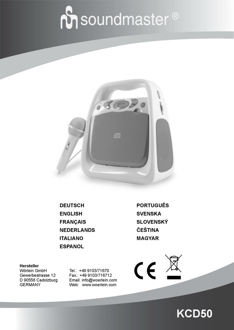 SOUNDMASTER KCD50 User manual
