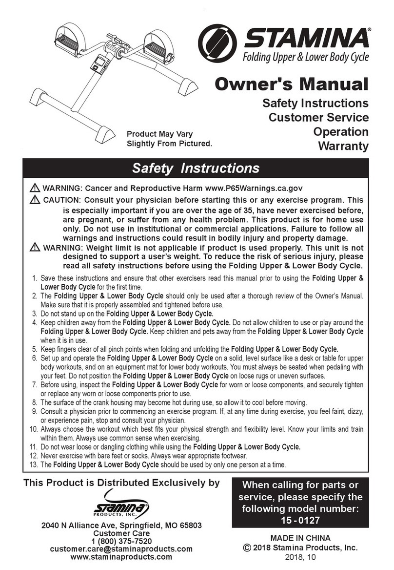 Stamina 15-0127 owner's manual