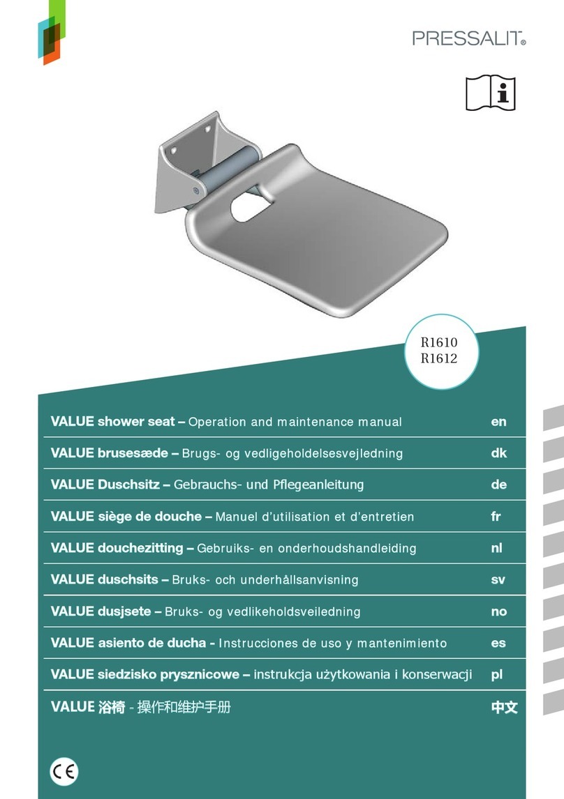 Pressalit VALUE R1610 User manual
