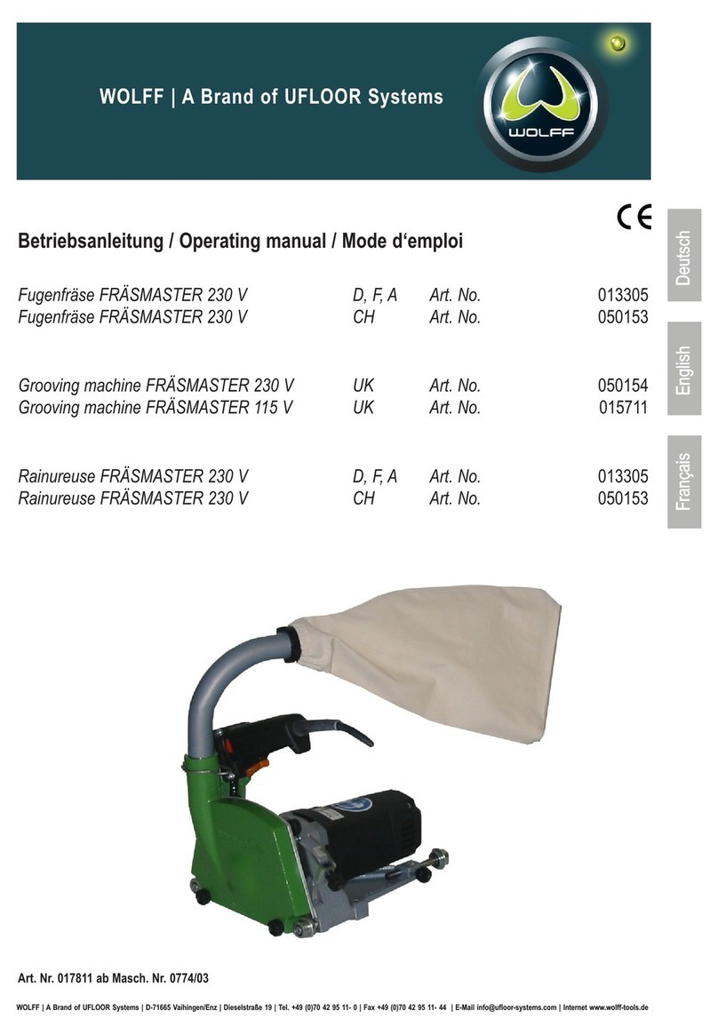 UFLOOR WOLFF FRASMASTER operating manual