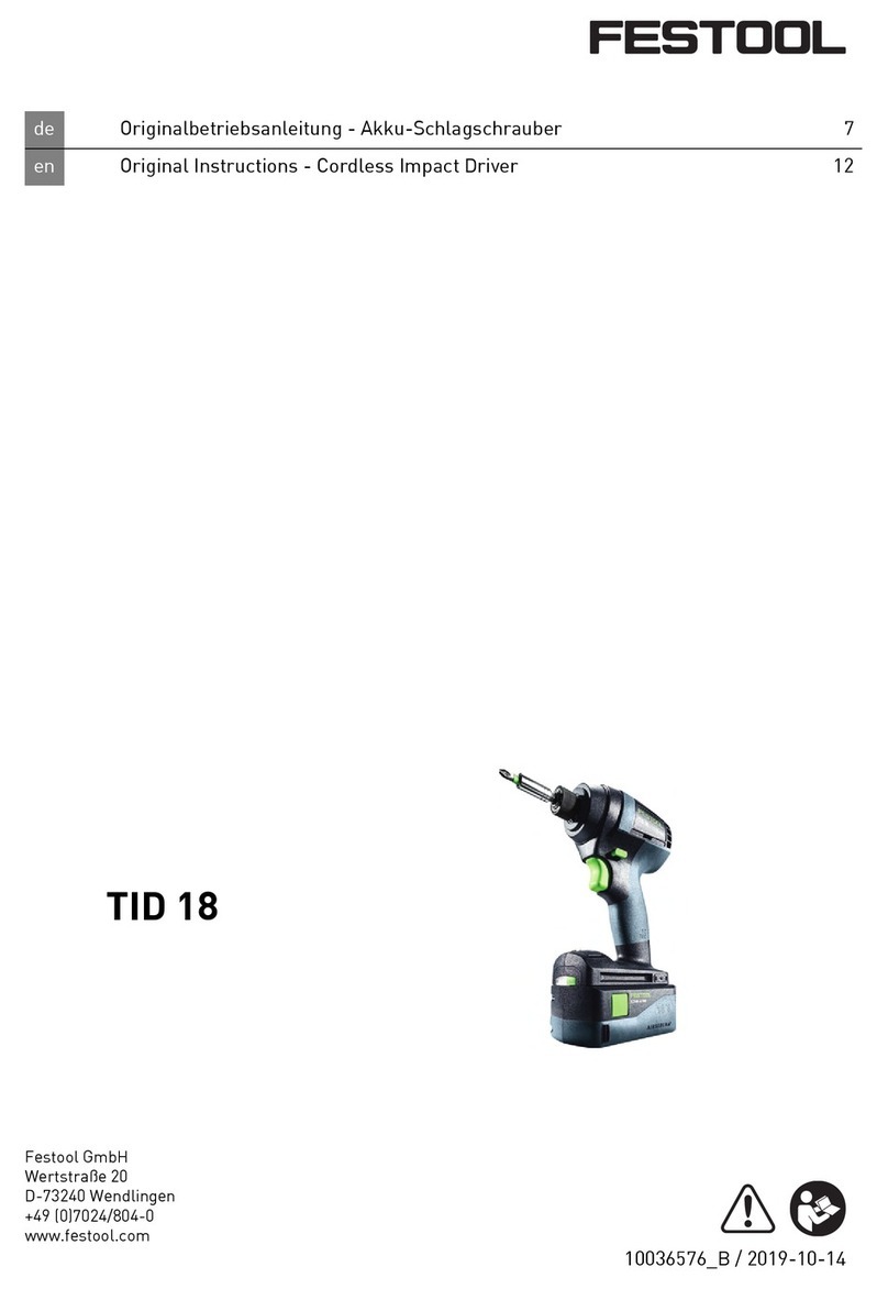 Festool TID 18 User manual