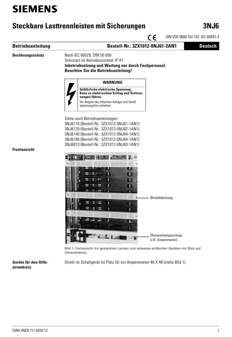 Siemens 3NJ6 Series User manual