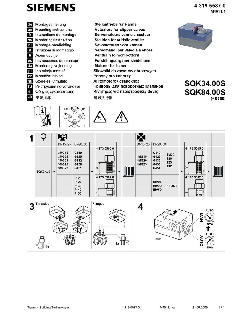 Siemens SQK34.00S Mounting instructions