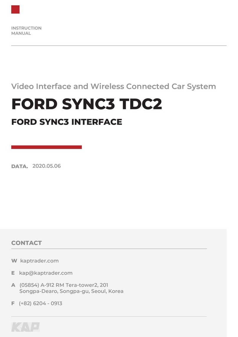 KAP FORD SYNC3 TDC2 User manual