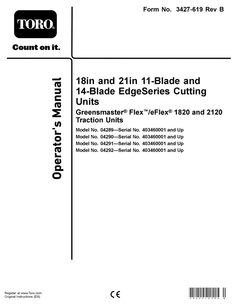 Toro Greensmaster Flex 1820 Operator's manual