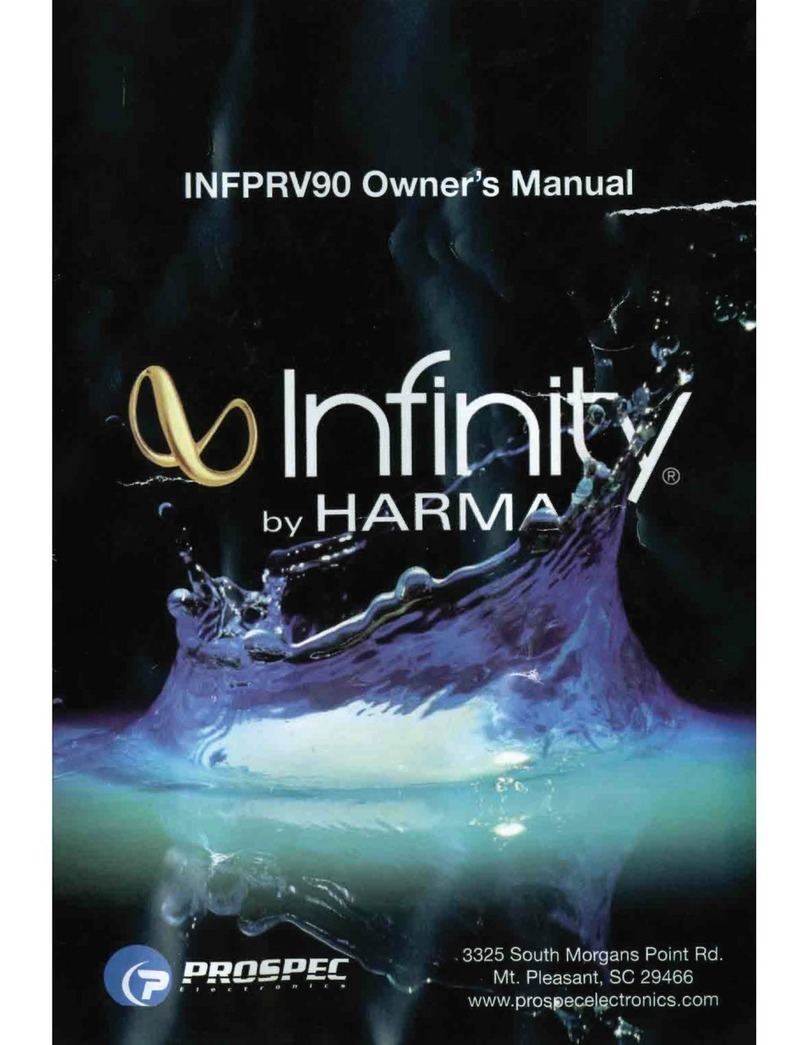 Harman Infinity INFPRV90 User manual