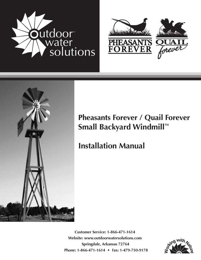 Outdoor Water Solutions Windmill Pheasants Forever installation manual