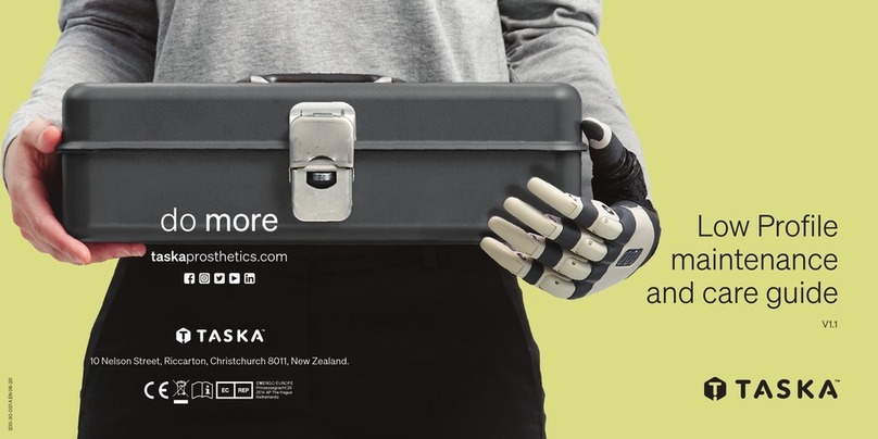 TASKA Prosthetics Low Profile Wrist Maintenance and Care Guide