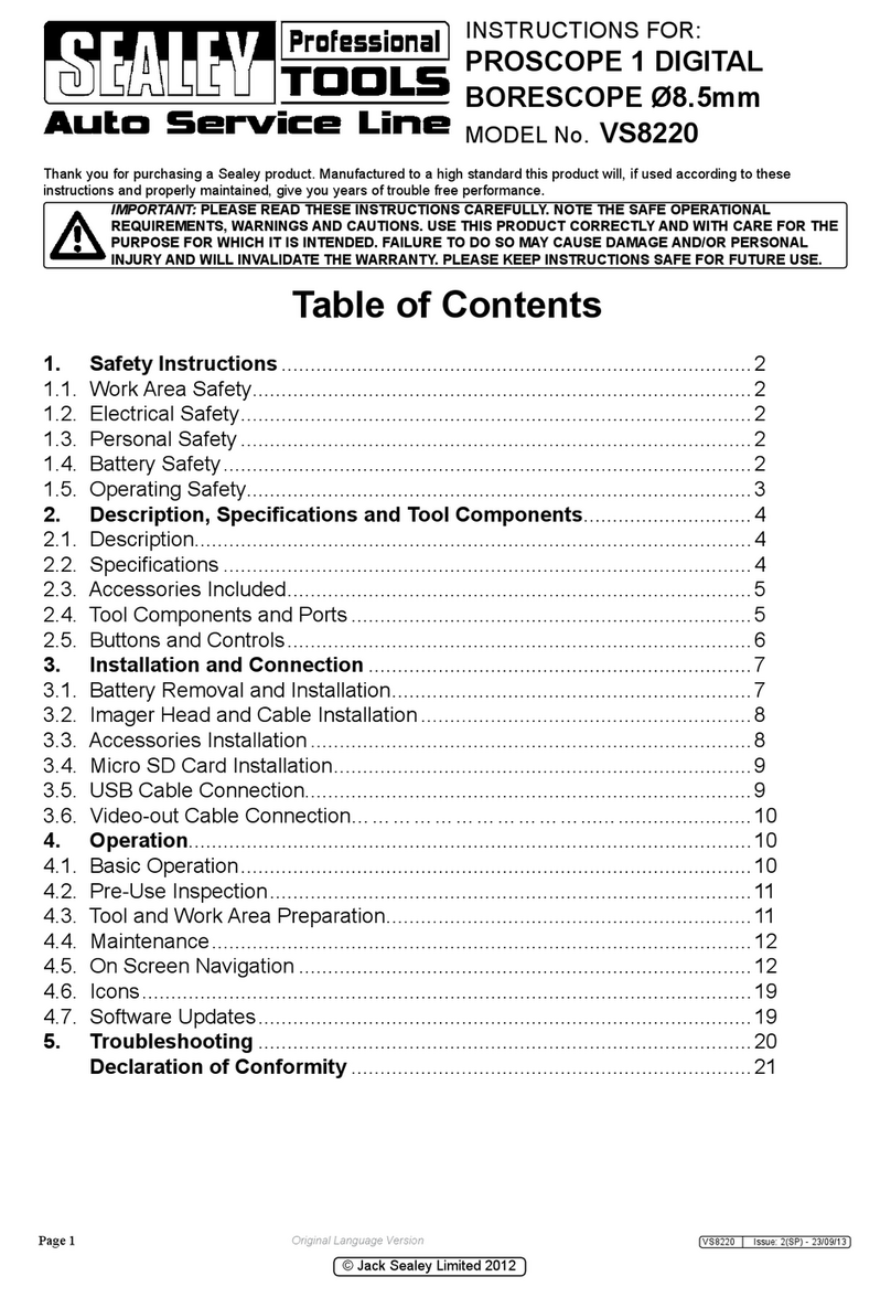 Sealey Auto Service Series User manual