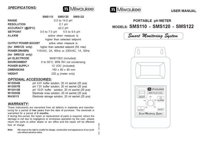 Milwaukee Smart Monitoring System SMS110 user manual Milwaukee Smart Monitoring System SMS110 user manual