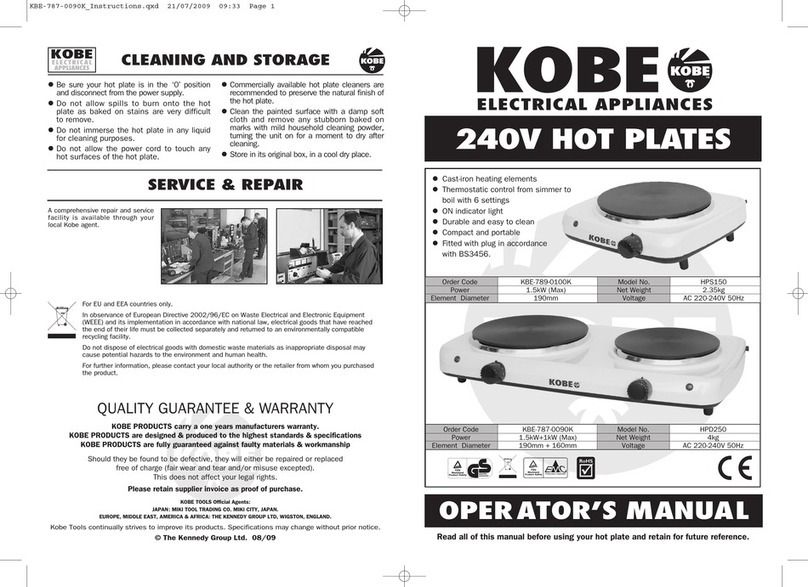 KOBE HPS150 Operator's manual