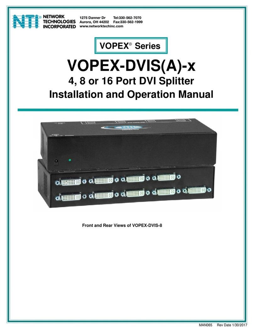 NTI VOPEX Series Installation and operation manual