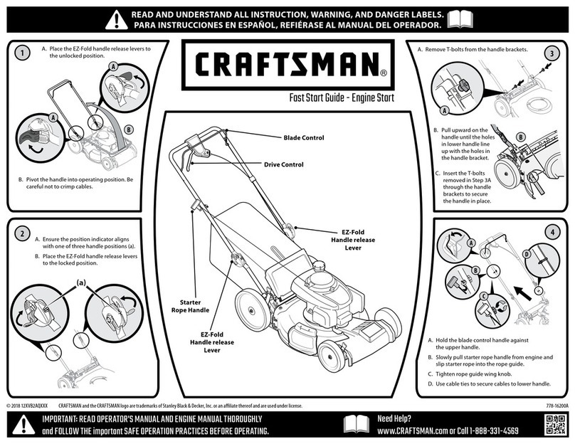 Craftsman 12 VB2AQ Series Fast start guide
