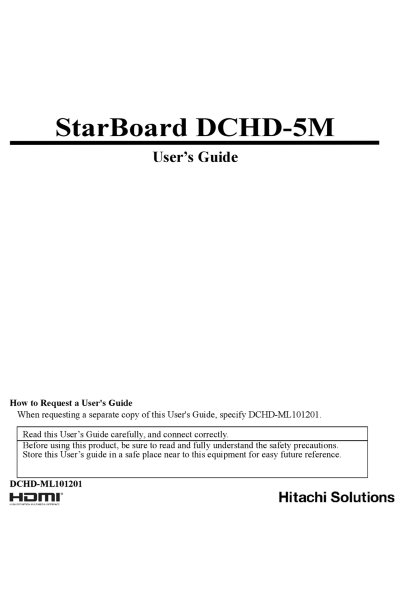 Hitachi Solutions StarBoard DCHD-5M user guide