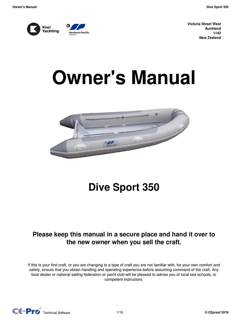 Kiwi Yachting Southern Pacific Dive Sport 350 owner's manual
