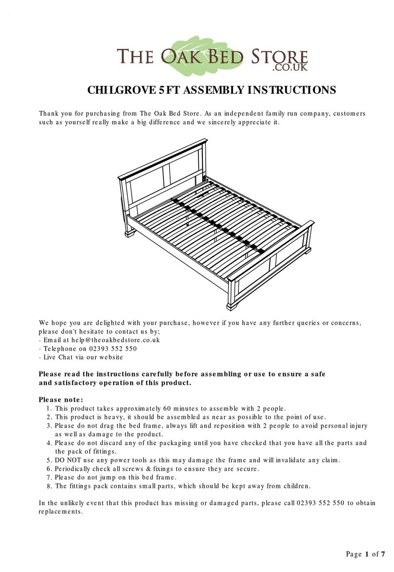 The Oak Bed Store CHILGROVE Assembly instructions