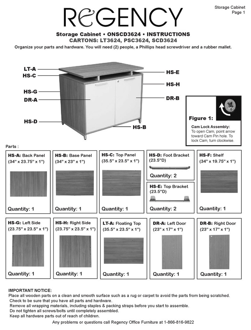 Regency ONSCD3624 User manual Regency ONSCD3624 User manual