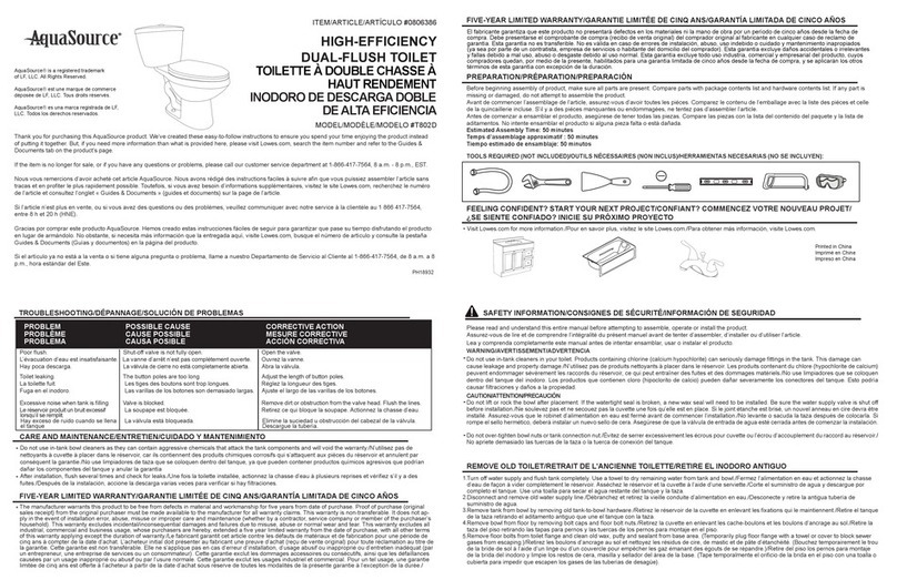 AquaSource T802D quick start guide