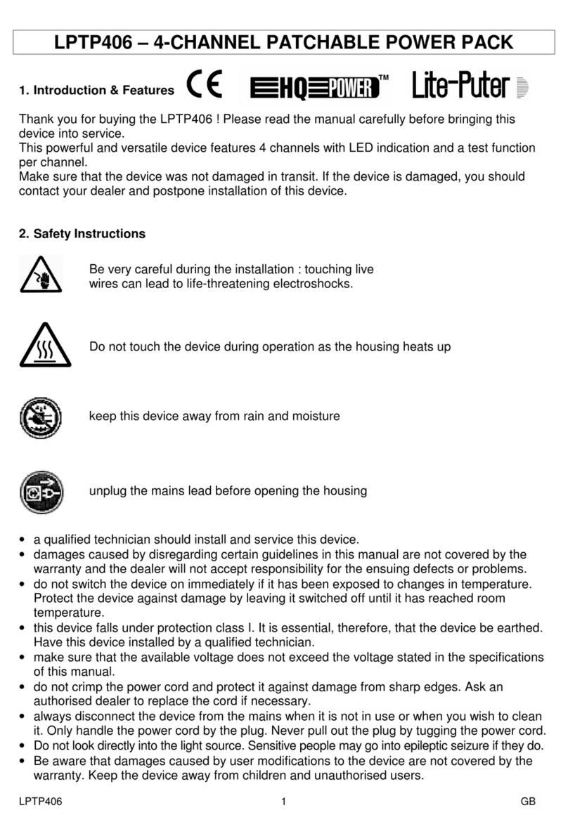 HQ Power Lite-Puter LPTP406 manual