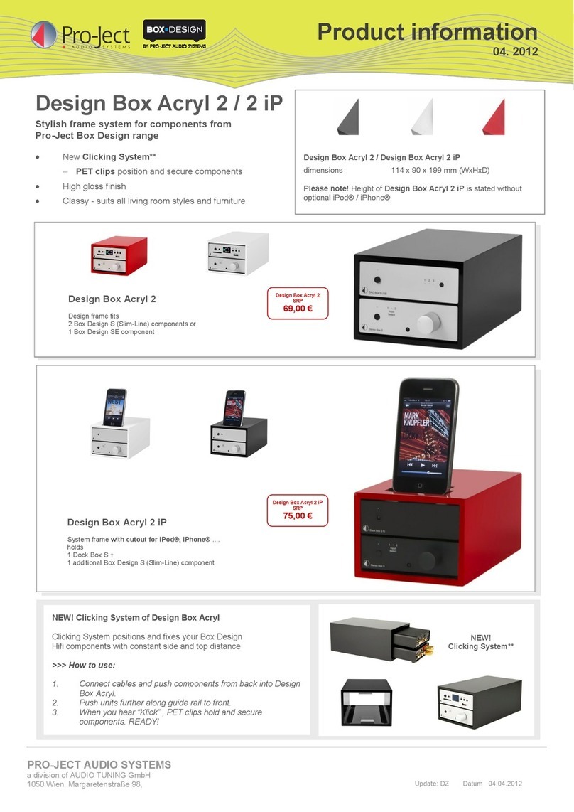 Pro-Ject Audio Systems BOX DESIGN Series User manual