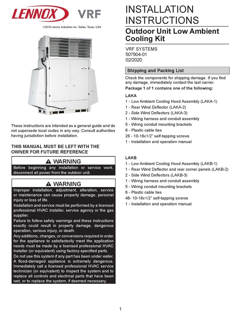 Lennox V8LAC01 installation instructions
