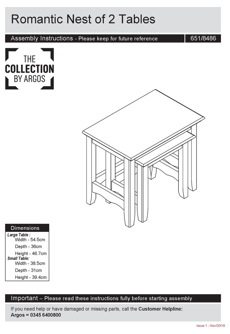 Argos Romantic Series Assembly instructions