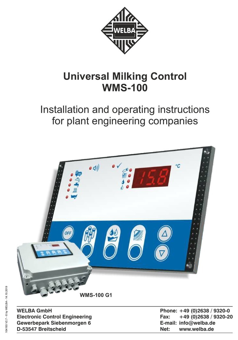 WELBA WMS-100 Series Installation and operating instructions