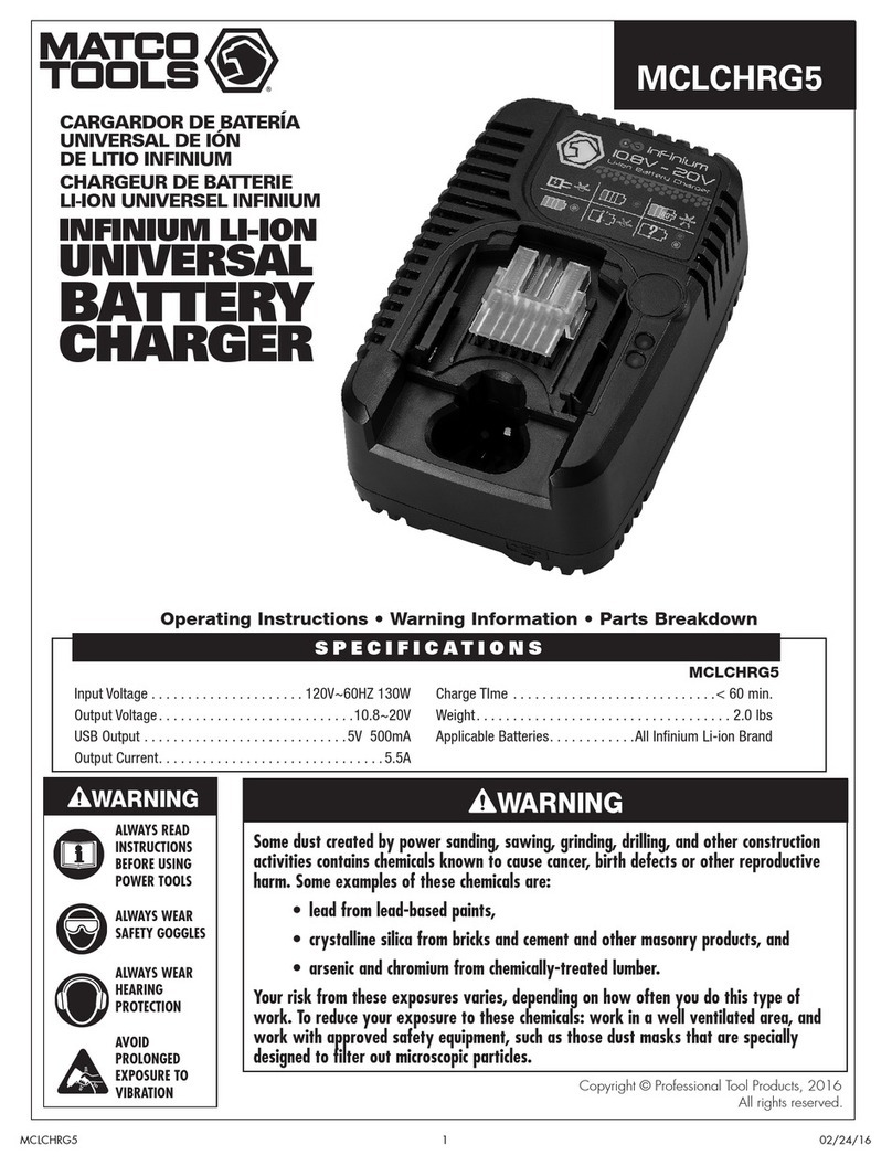 Matco Tools INFINIUM MCLCHRG5 operating instructions