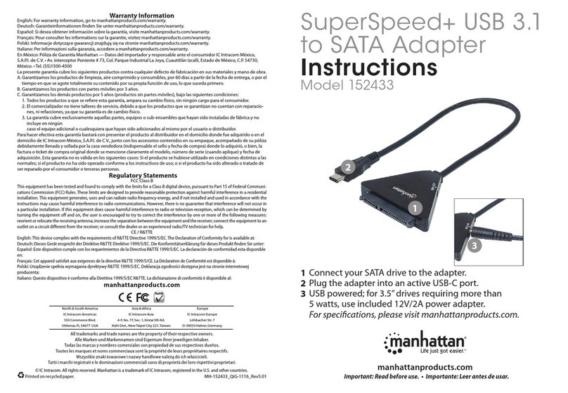 Manhattan SuperSpeed+ 152433 User manual