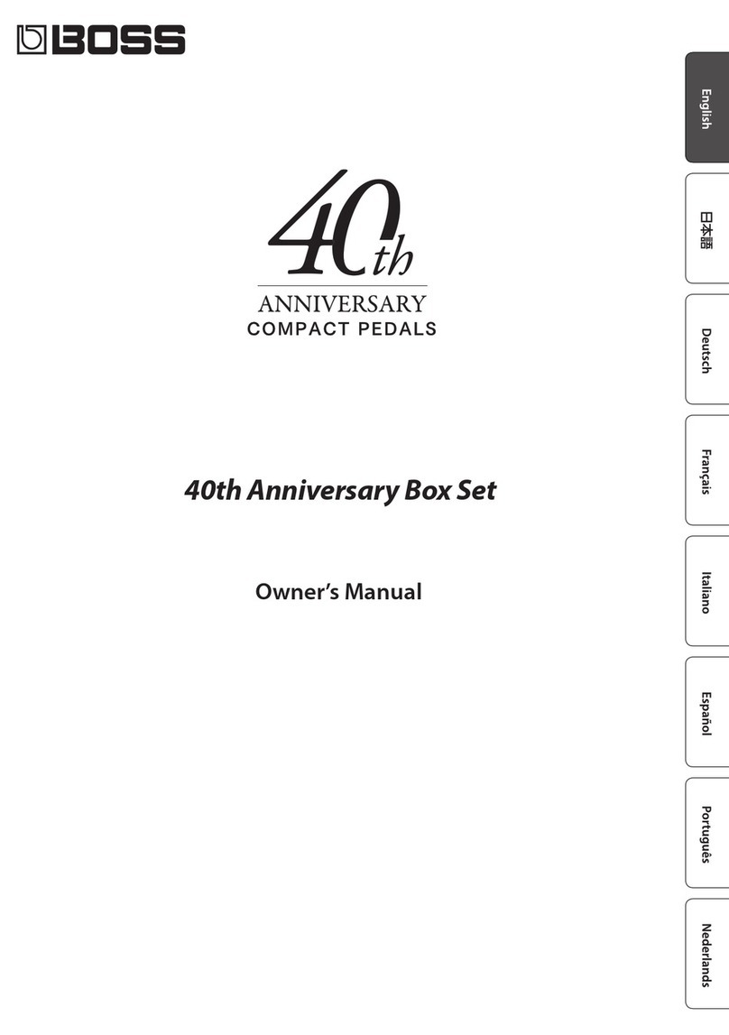 BOSSCO 40th Anniversary Box Set owner's manual