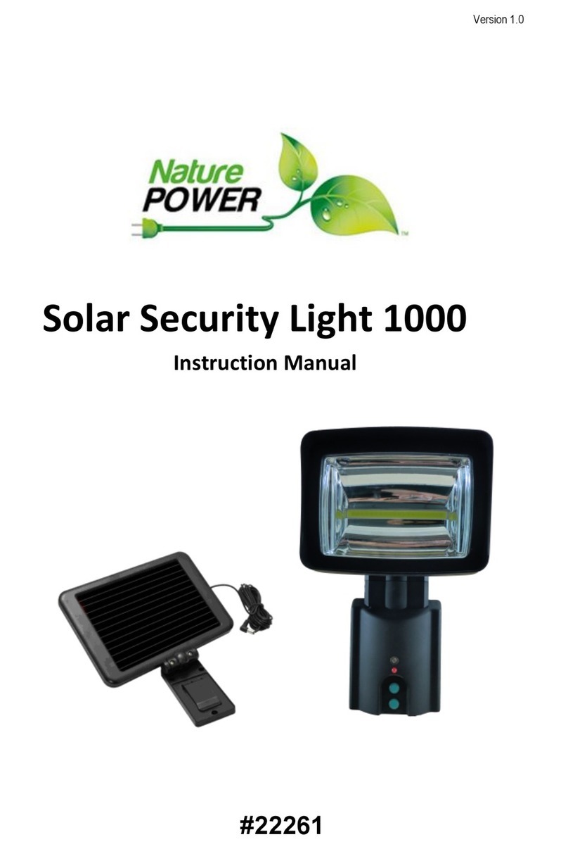 Nature Power Solar Security Light 1000 User manual