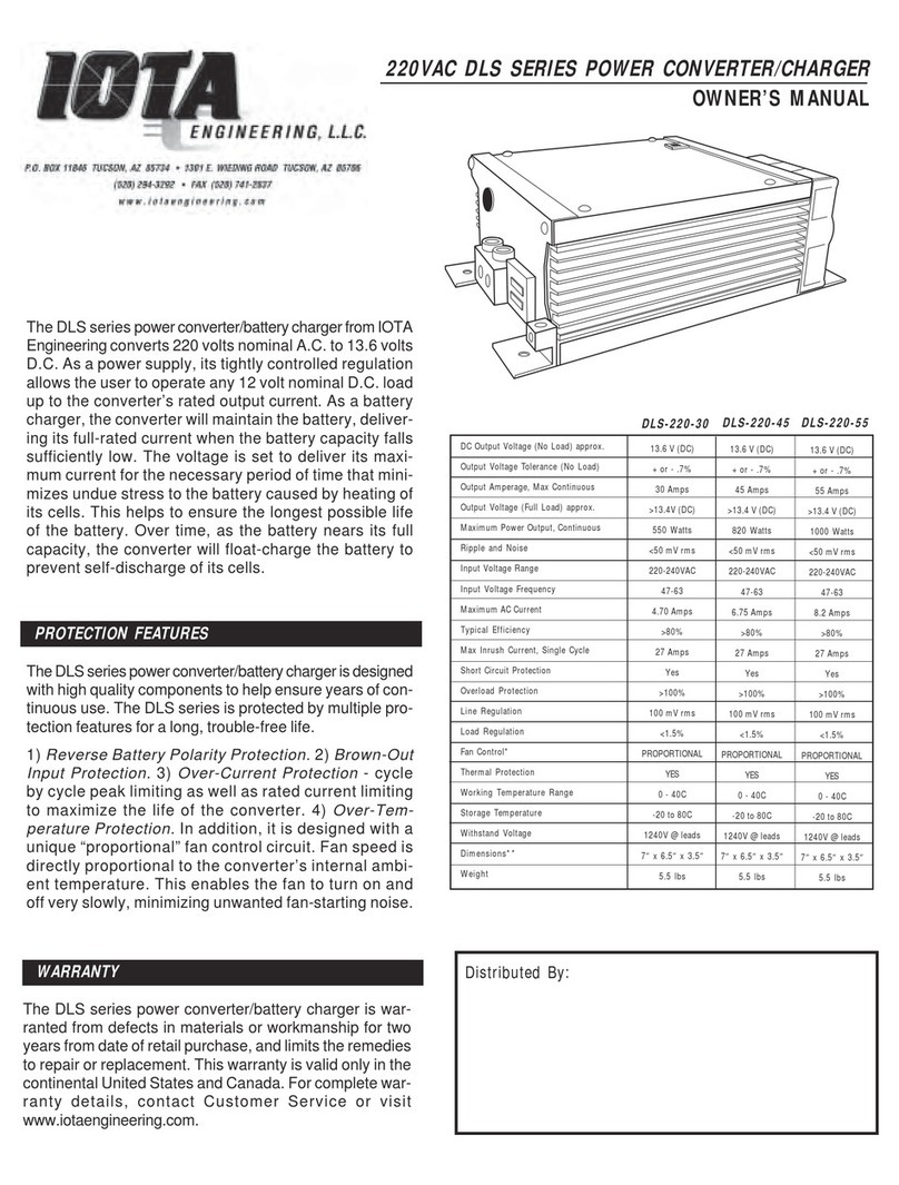 IOTA DLS Series owner's manual