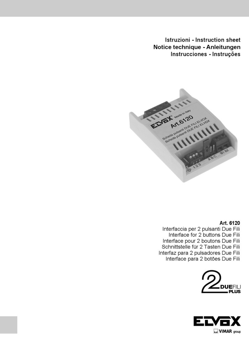 Elvox Due Fili 6120 instruction sheet Elvox Due Fili 6120 instruction sheet