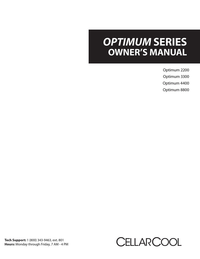 Cellar Cool OPTIMUM Series User manual Cellar Cool OPTIMUM Series User manual