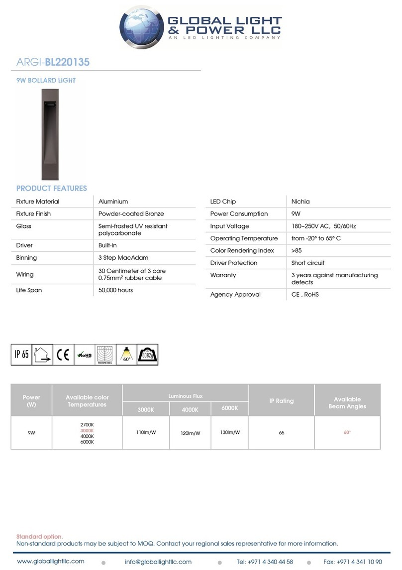 Global Light & Power LCC ARGI-BL220135 installation guide