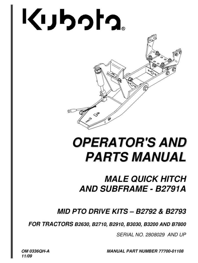 Kubota B2791A Operator and parts manual