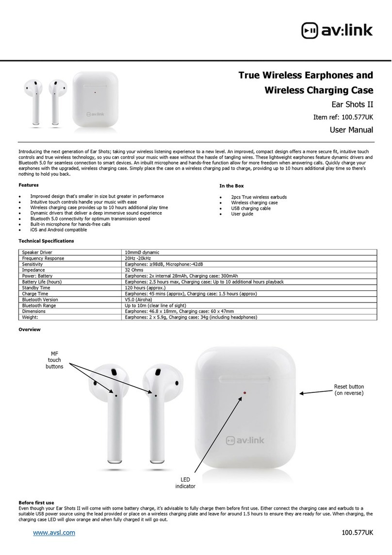 AVLink Ear Shots II User manual