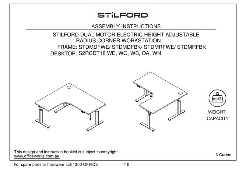 Officeworks STILFORD STDMDFWE Assembly instructions