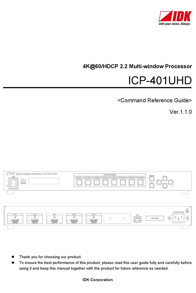 IDK ICP-401UHD Operating manual
