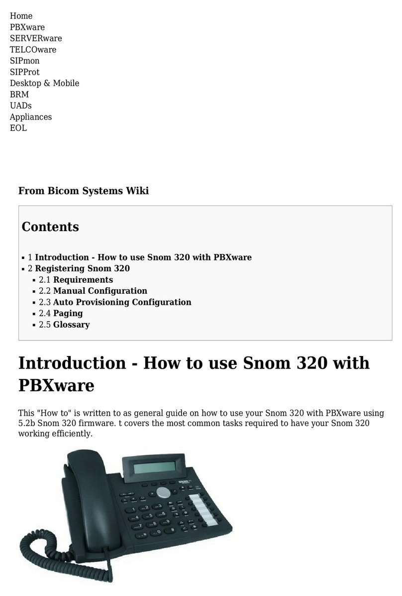 Snom 320 User manual