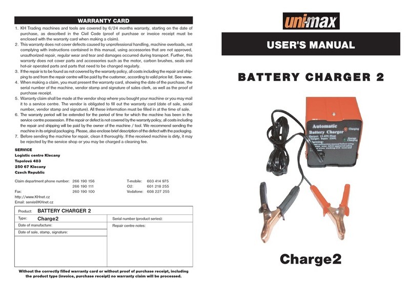 Unimax Battery Charger 2 user manual