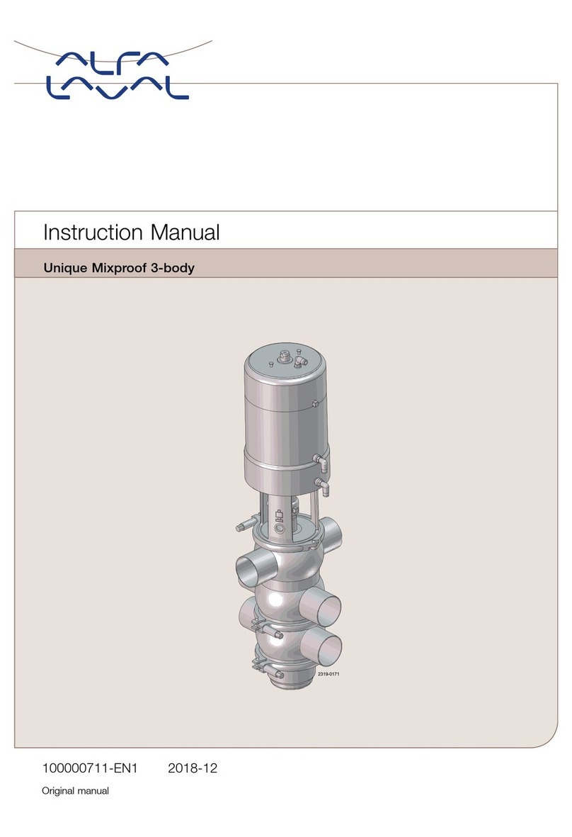Alfalaval Unique Mixproof 3-body User manual