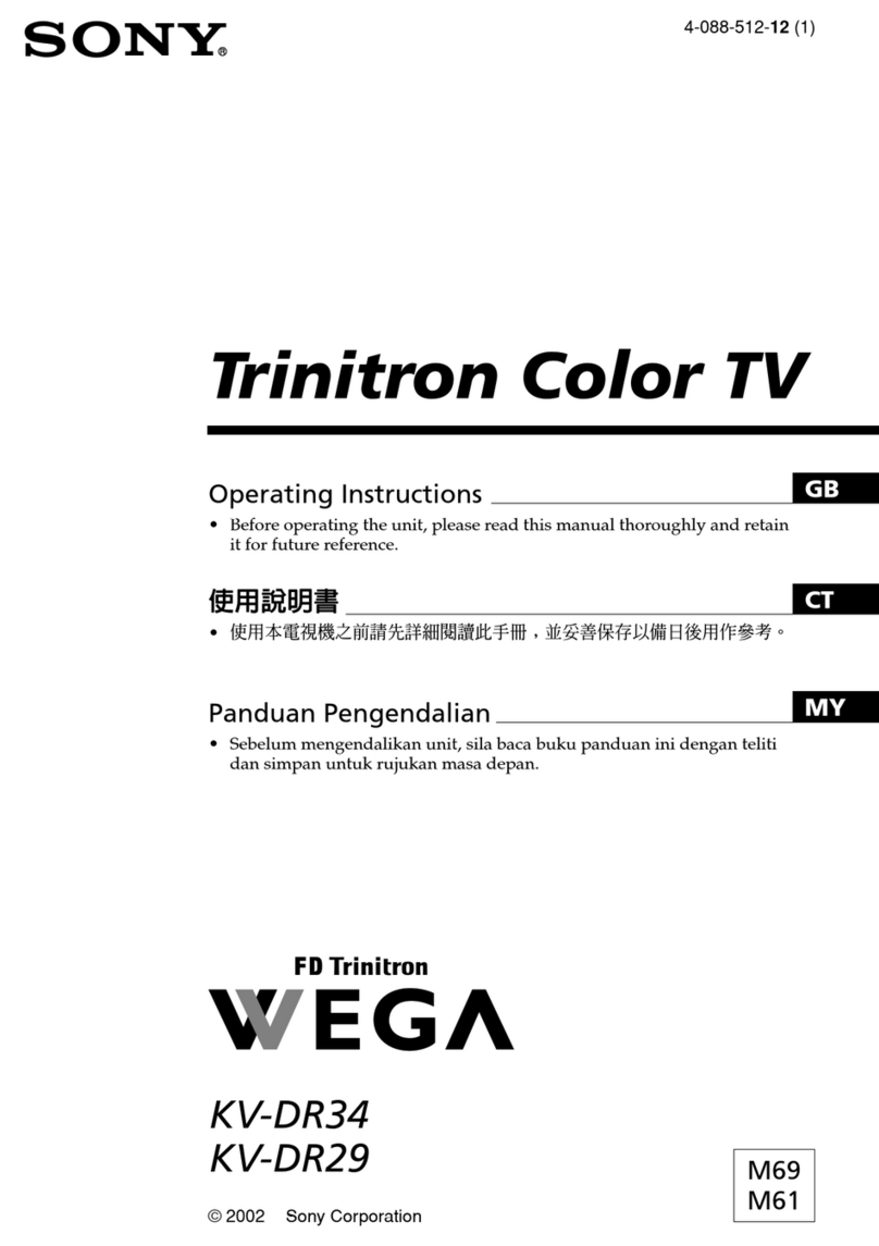 Sony FD Trinitron WEGA KV-DR34 User manual Sony FD Trinitron WEGA KV-DR34 User manual