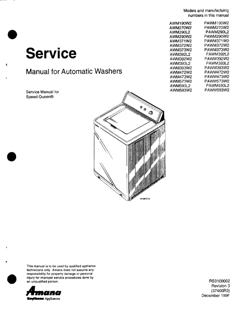 Amana Speed Queen AWM190W2 User manual