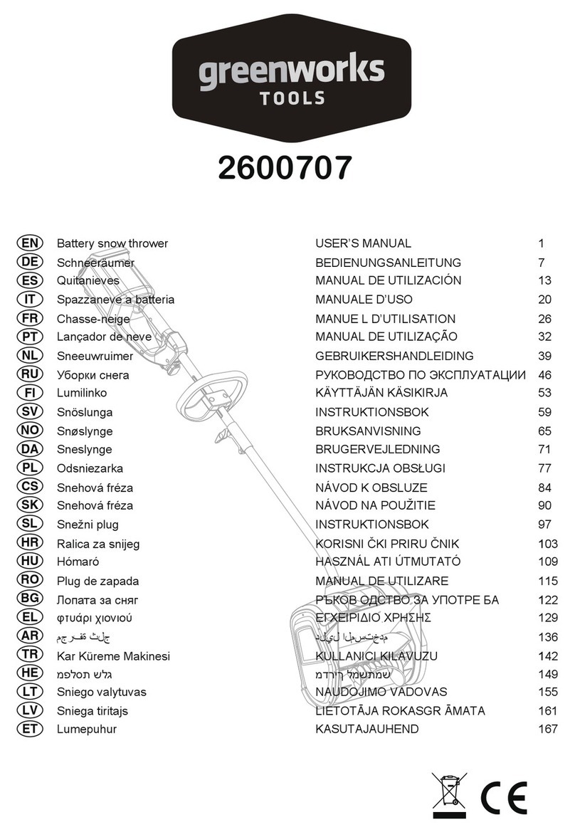 GreenWorks Tools 2600707 user manual