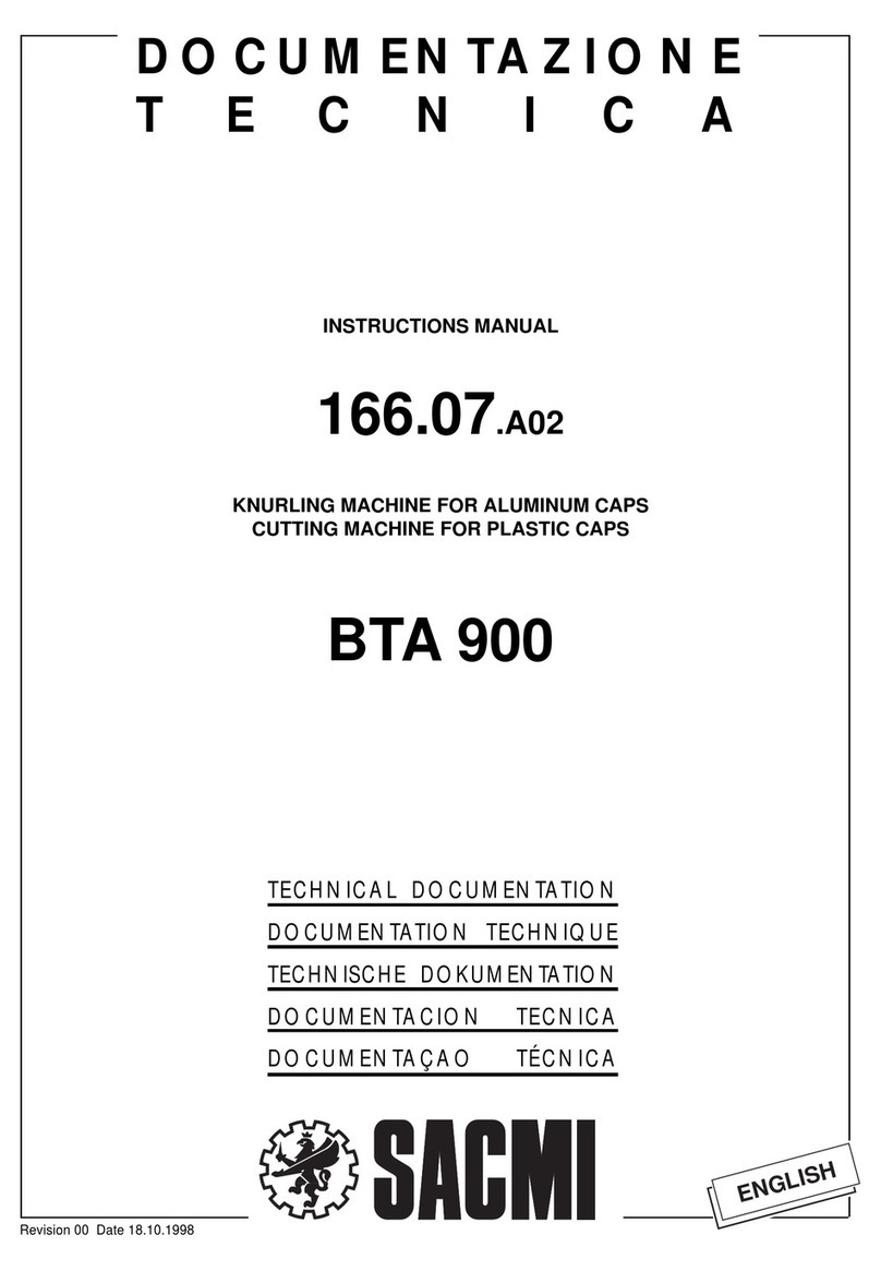 Sacmi BTA 900 instruction manual